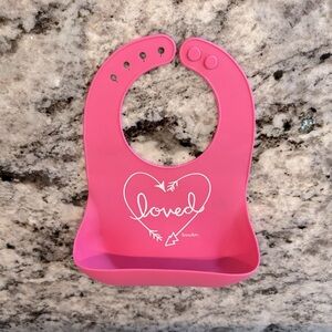Bella Tunno pink  “Loved” silicone bib